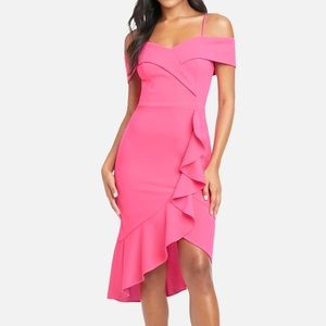 Bebe Ruffle Hem dress